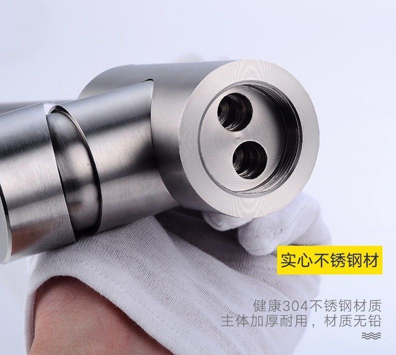 The 304 stainless steel kitchen hot and cold water faucet, single cold washing basin and sink can be rotated undefined
