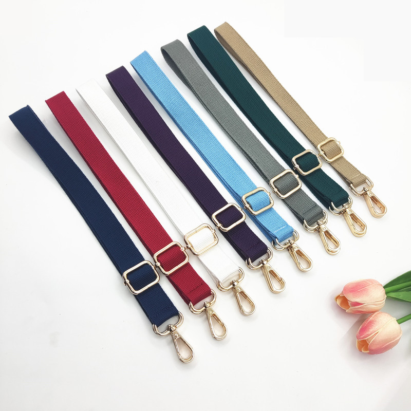 New 2.5cm Cotton Narrow Shoulder Strap Solid Color Ribbon Adjustable Crossbody Long Strap Women's Bag Accessories Replacement Strap New 2.5cm Cotton Narrow Shoulder Strap Solid Color Ribbon Adjustable Crossbody Long Strap Women's Bag Accessories Replacement Strap