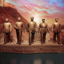 玻璃钢仿铜人物雕塑高浮雕文化墙大型景观老红军毛主席周总理塑像