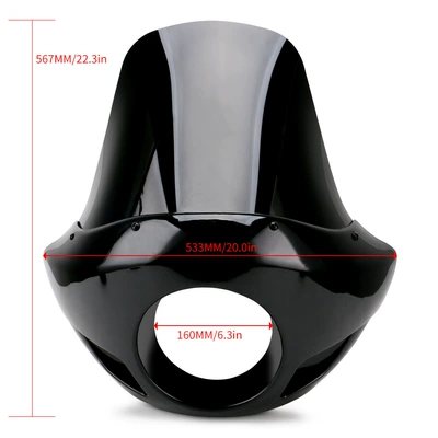 Motorcycle front windshield for Harley Dyna Fat