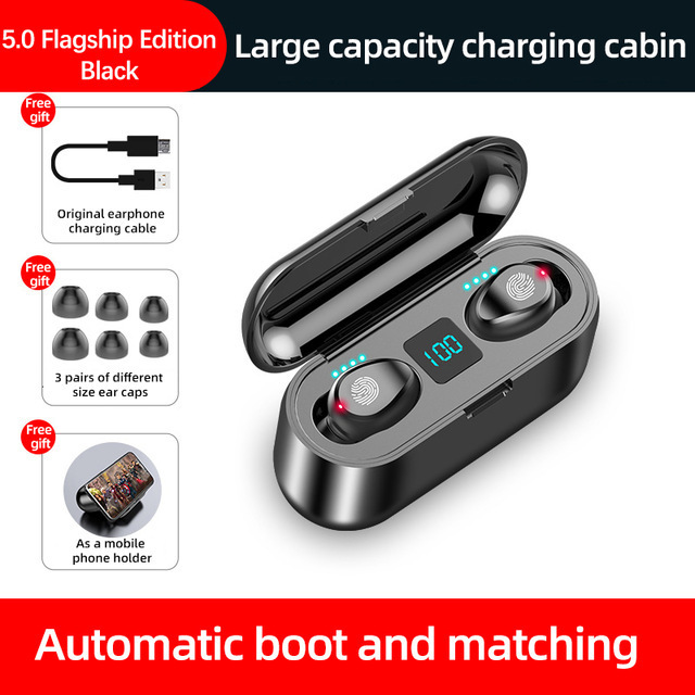 Carefully Selected Foreign Trade Model F9 Touch-Controlled Bluetooth Earphones with Power Display, In-Ear Hifi Sound Quality, Noise Reduction, and Ultra-Long Battery Life Carefully Selected Foreign Trade Model F9 Touch-Controlled Bluetooth Earphones with Power Display, In-Ear Hifi Sound Quality, Noise Reduction, and Ultra-Long Battery Life