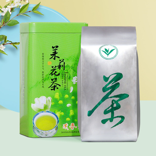  New Tea Jasmine Tea Strong Fragrance Canned Bulk Green Tea Leaf Herbal Tea Half a Category Gift Box Bag for Gifting