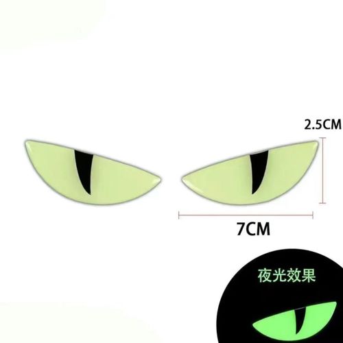 Motorcycle Electric Scooter Step-through Bike Conversion Night Light Demon Eye Sticker 3D Decor Front Headlight Decal