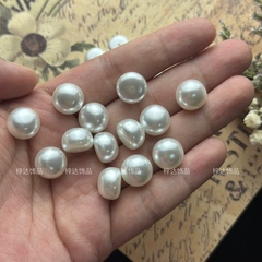 ポンド半円模造真珠パンビーズ白 abs 高光沢単穴蒸しパンビーズ手作り diy パールパッチヘアアクセサリー