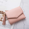 goods in stock wholesale have cash less than that is registered in the accounts Purses Korean Edition tassels Wallet Wallet lady coin purse Cross border Card package