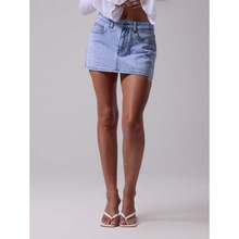 C 38813 High Waist Denim Skort ��������ţ��ȹ��羳��ó