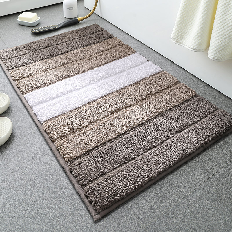 Alfombrilla antideslizante en la puerta del baño flocado Alfombra absorbente gruesa Alfombra de entrada del inodoro Alfombrilla de la puerta Alfombra de la cama del dormitorio