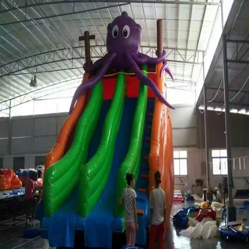 经典大章鱼充气城堡室内外大型气模垫滑梯家用游乐场蹦床通用卡通