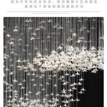 吊顶百合花朵仿真花大小白百合花头婚礼堂悬挂白色花串材料