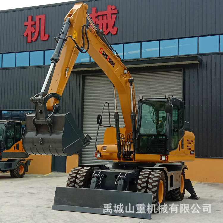 源头厂家15吨150轮式挖掘机 0.6m3铲斗 大容量挖掘力量大