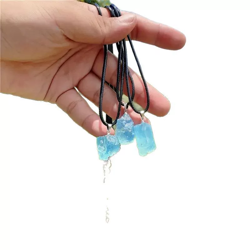 П pendant из органического морского сапфира, украшение к Дню матери, с камнем, подарок на день рождения