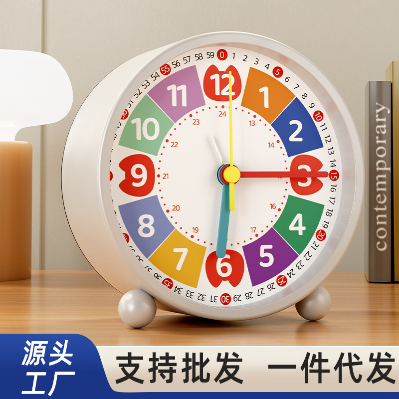 Children's Alarm Clock Learning Clock Bedside Table Clock Simple Student Desktop Wake up Cross-Border Amazon