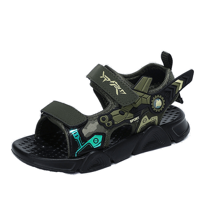 2025 zapatos de verano para niños, sandalias para niños, zapatos para niños de colores, zapatos de playa transpirables de suela suave para niños grandes, ocio y comodidad