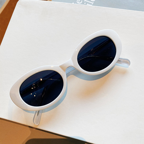 Small frame sunglasses for women, oval frame, fashionable glasses, hip-hop sunglasses, European and American cross-border glasses wholesale
