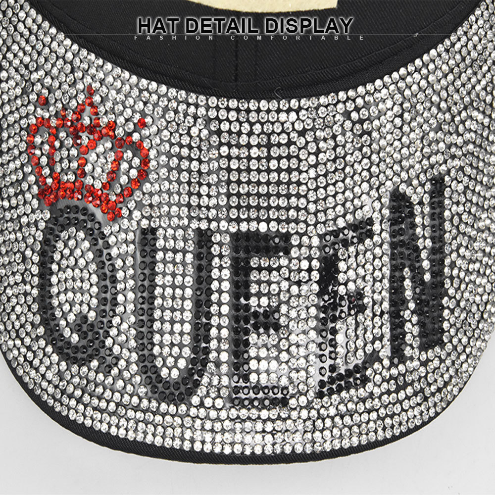 Sombreras de béisbol de diamantes transfronterizas sombreros de pato coronados sombreros de estilo de personalidad de pareja sombreros sombreros de sombreros de sol