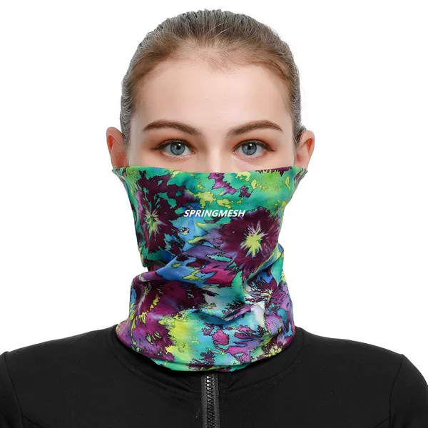 Unisex headscarf, hat, and neck warmer – a versatile sun-protective head covering for women, featuring fashionable patterns and tie-dye prints, suitable for spring and autumn