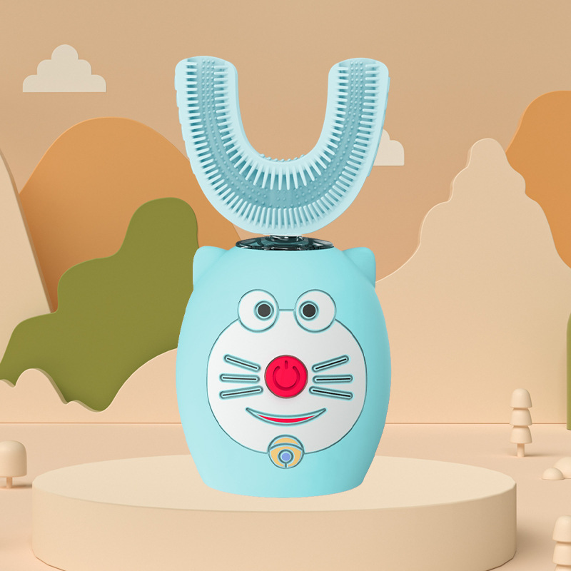 アマゾンの新型子供電動歯ブラシu型アニメ充電防水超音波口にシリカゲルソフトブラシクロスを含む|undefined