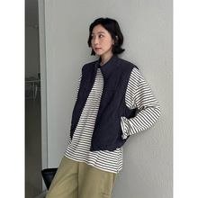 THE MIND韩版棉服马甲背心2025秋冬新款叠穿百搭短款外套女T5818