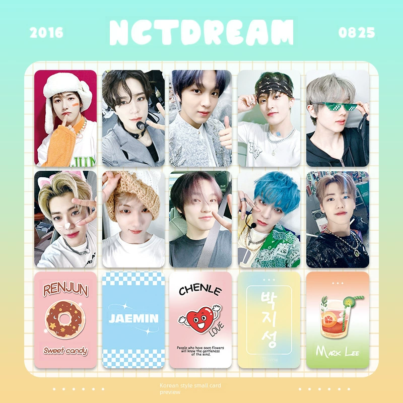 NCTdream корейский стиль, Carlo Jaemin Lee Mark Chung Chen Le Hae Chan Huang Renjun Lee Di Nu, фан-мерч в одном стиле