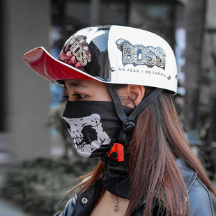 Foreign Trade Retro Scoop Helmet Electric Vehicle Helmet Factory Motorcycle Helmet Baseball Duck Tongue Electric Motorcycle
