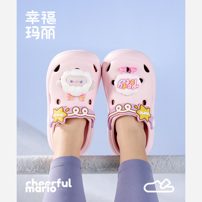 Детские тапочки в стиле Crocs для мальчиков, пляжное средство детской гигиены для ванной комнаты для домашнего использования, подходят для дома, подходят для носки на улице
