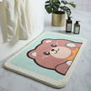 Cartoon velvet imitation cashmere floor cushion bathroom bathroom water absorption household door thickened into the door foot pad bedroom carpet