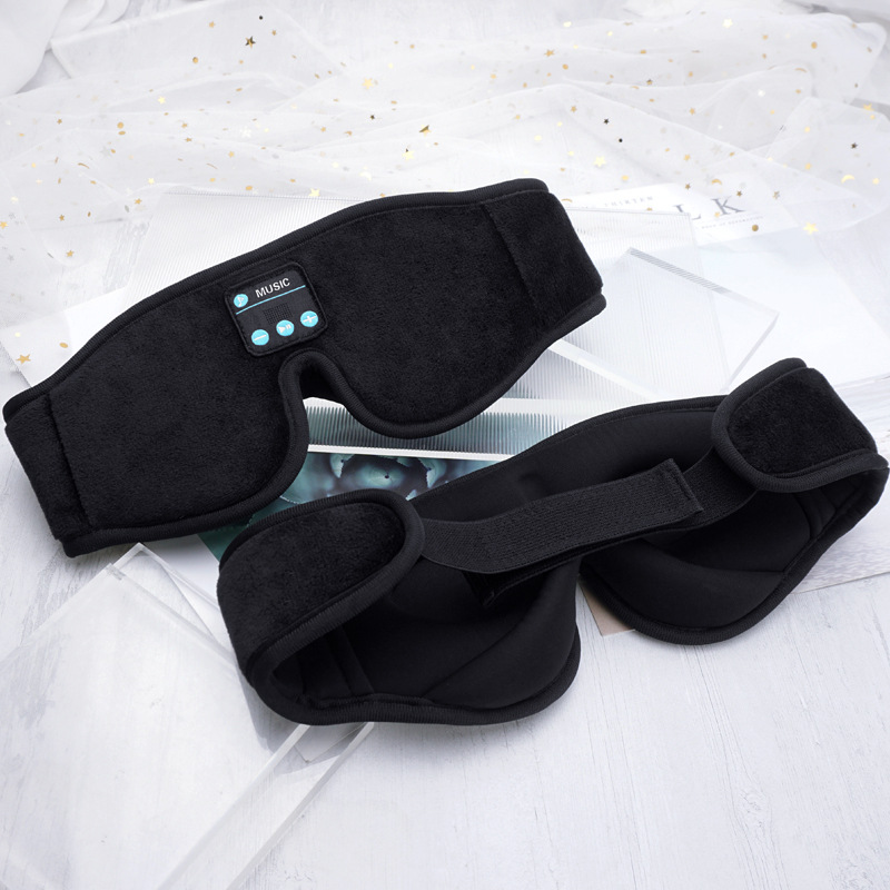 Transfronterizo 3D Bluetooth música máscara de ojos desmontable recargable llamada inalámbrica sombreante nariz ala máscara de ojos de sueño personalizada