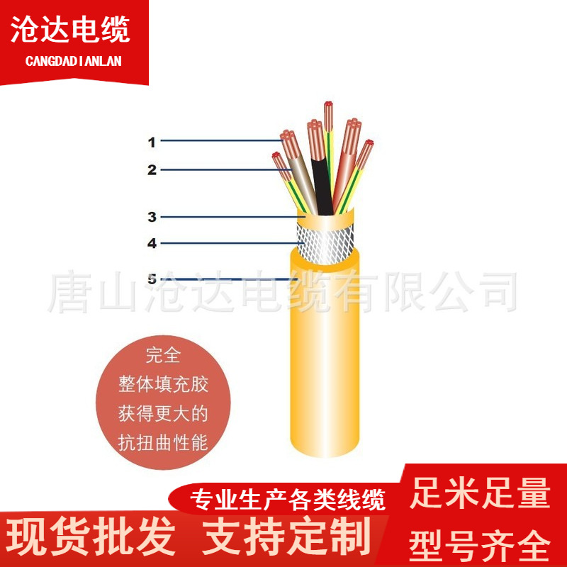 供应DZEUR打桩机电缆天车扁电缆耐高温电缆卷筒电缆特种电缆