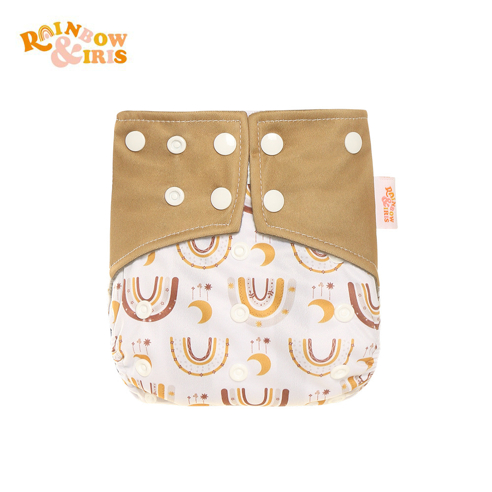 INS impresión digital de estilo occidental pañales de carbón de bambú pantalones de entrenamiento de fugas a prueba de agua anti-lado transfronterizo en stock pañal de tela