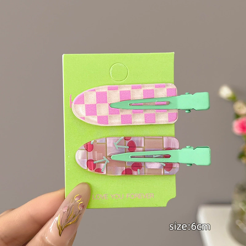 Hair clip set, cute hairgrips for bangs, assorted pastel patterns, multi-piece accessory set