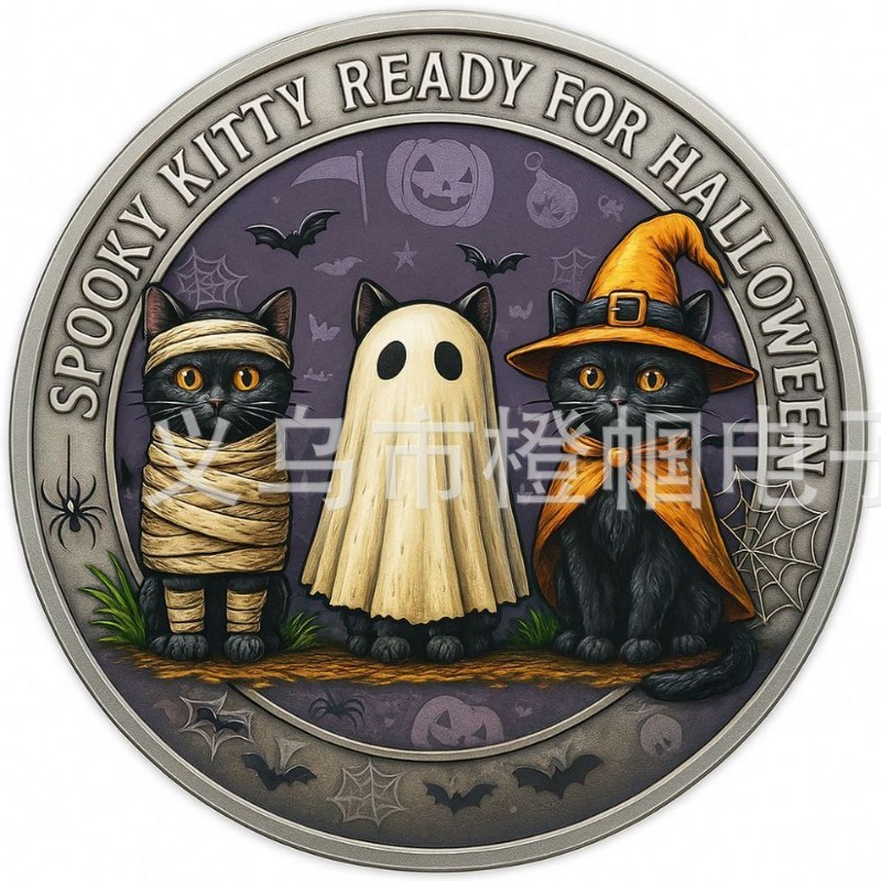 跨境Halloween Witch Challenge Coin万圣节女巫挑战硬币|undefined