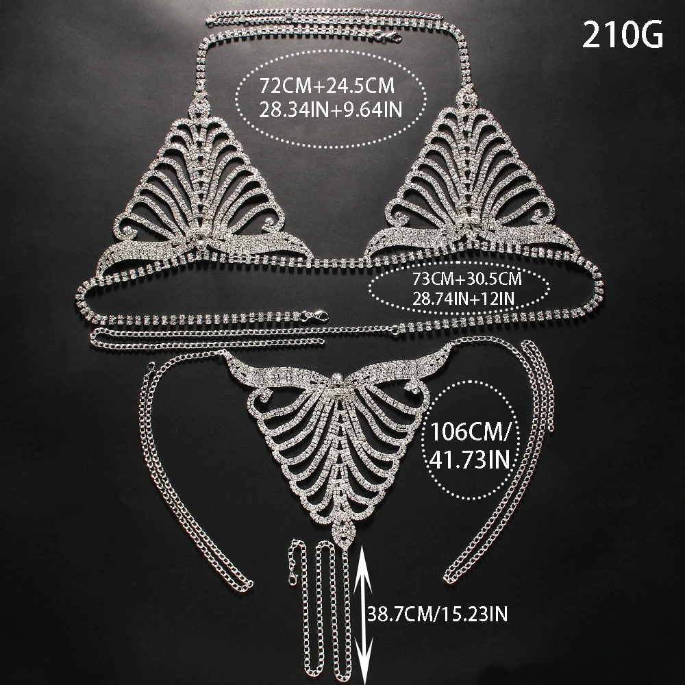 Пер Cross-border горя hot bikini sexy body chain European and American nightclub sex rhinestone chest chain female accessories body chain