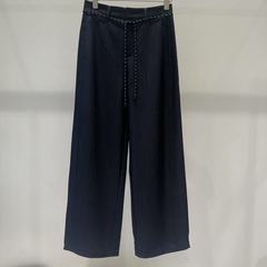 伊*丽女装2025秋季新款时髦弯刀裤系带宽松西装休闲裤女1G8250041