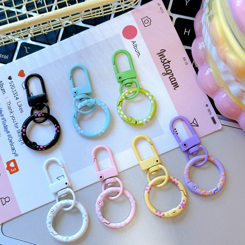 Alloy Cat Scratch Print Spring Buckle and Door Latch Combination DIY Bead Keychain Phone Chain Doll Pendant Materials Alloy Cat Scratch Print Spring Buckle and Door Latch Combination DIY Bead Keychain Phone Chain Doll Pendant Materials