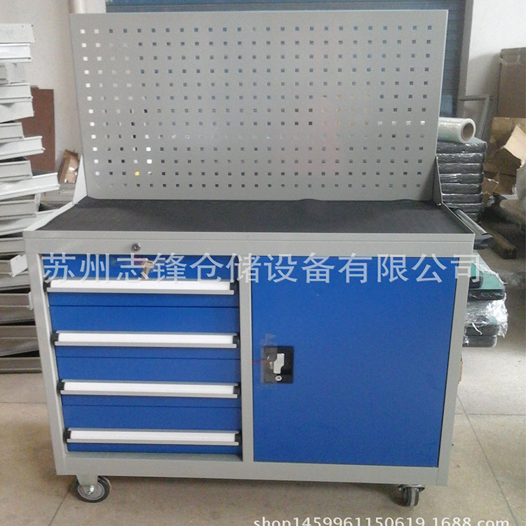 移动式工具柜重型工具车抽屉式螺丝柜维修工具柜储物柜双开门