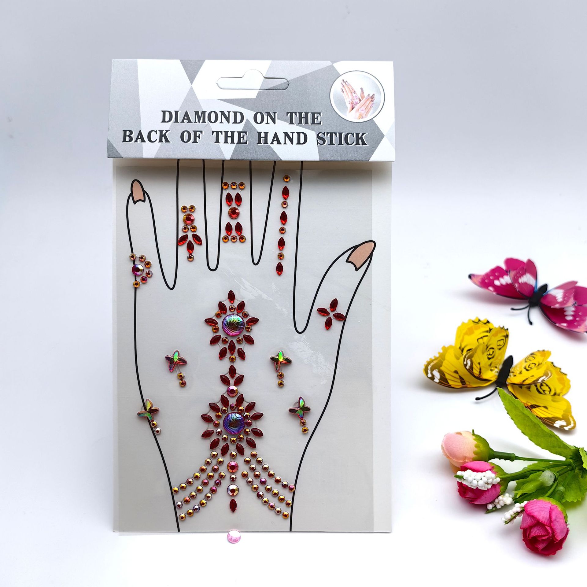 Nueva mano transfronteriza pegatinas decorativas acrílico música Festival Navidad joyería rhinestone manicura uñas pegatinas princesa