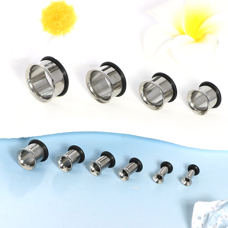 G23 Titanium Ear Expansion Piercing Jewelry - Single Speaker Leather Ring Auricle Stretcher 16mm detail image 8