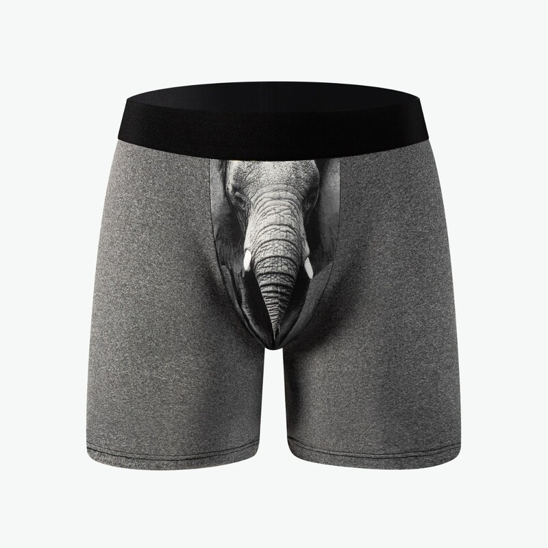 European and American Cross-Border Men's Milk Silk Boxer Briefs with Funny and Interesting Patterns for Young Boys