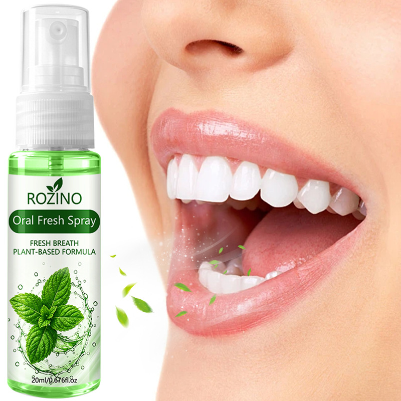 Cross-border ROZINO Oral Spray 20ml Freshens Breath and Removes Stains, Direct Sales from Foreign Trade Factory