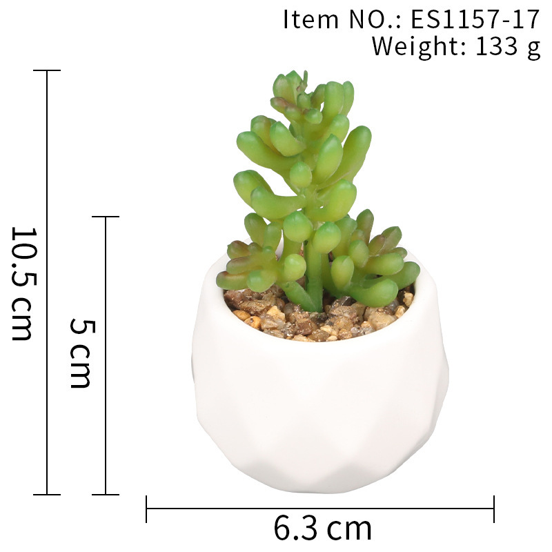 Maceta de cerámica para suculentas artificiales de oficina, mini suculenta rosa, taza de diamante, gran venta, entrega instantánea, irrompible, alta simulación.