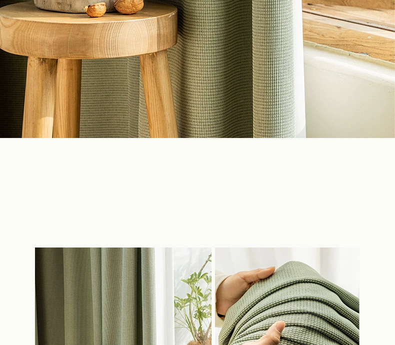 Curtains for Living Room Bedroom Luxury Modern High Shading Drape Pure Color Cotton  Decoration Finished Custom Free Shipping