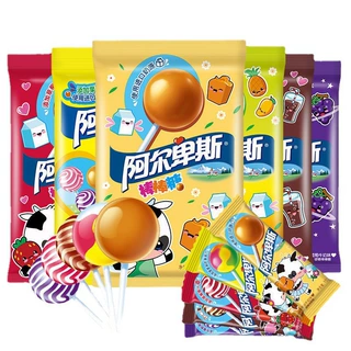 网红零食品阿尔卑斯棒棒糖牛奶味混合水果味糖果儿童休闲小吃