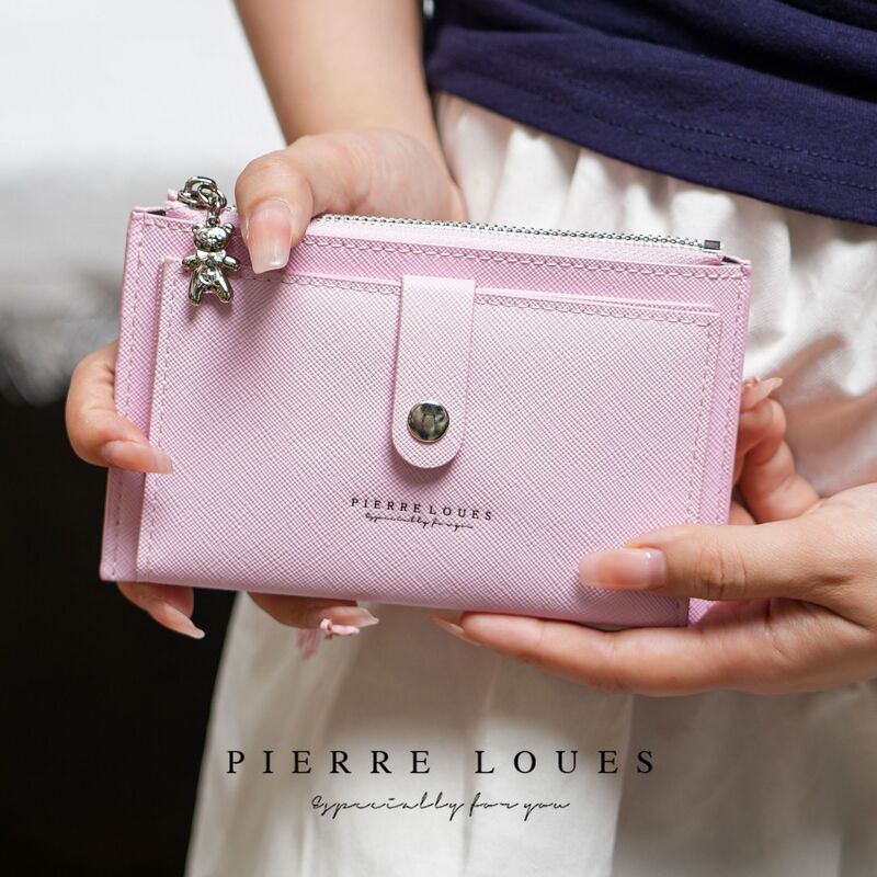 Cross-Border Hot-Selling Korean-Style Multi-Card Slot Clutch Bag for Women, High-End Fashion Solid Color Ins-Style High-Quality Long Wallet for Women