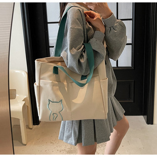 2025 New Commuter Large-Capacity Handbag, Fashionable and Versatile Tote, High-Looking Literary and Artistic Work Shoulder Handbag