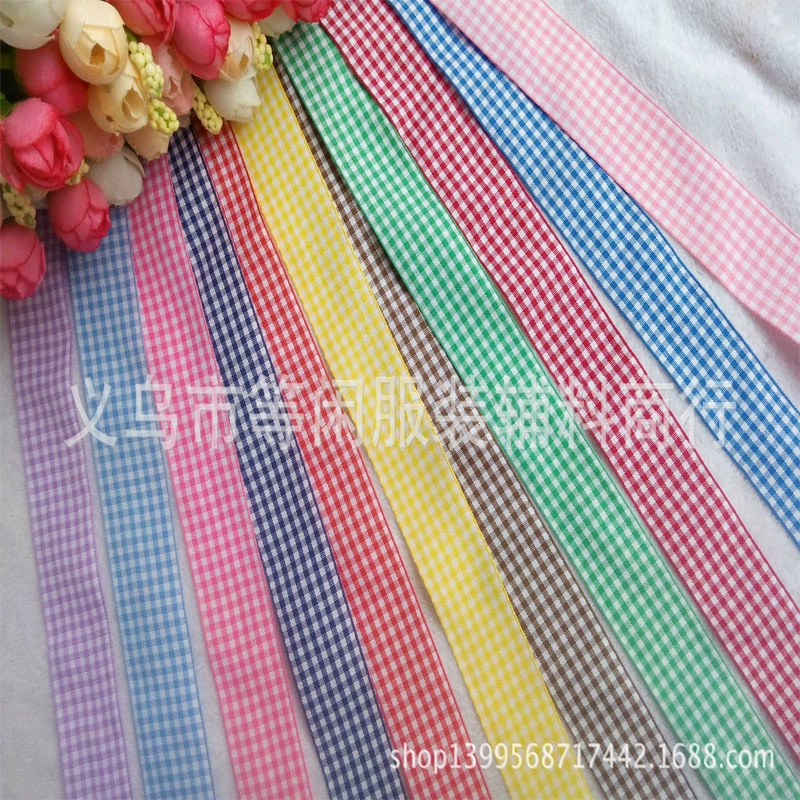 В наличии поставка всех видов спецификаций решетчатая лента цвета плюс белая шотландская решетка с лентой для коробки торта