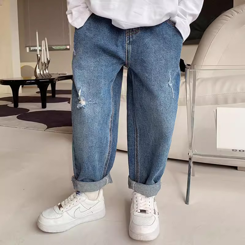 Boys' Pants Autumn Ripped Jeans Autumn Style Big Kids Boys Children's Sports Pants 2026 New Versatile Pants Boys' Pants Autumn Ripped Jeans Autumn Style Big Kids Boys Children's Sports Pants 2026 New Versatile Pants