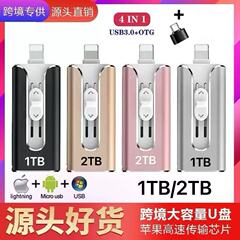外国貿易クロスボーダーフルーツプレート Android USB インターフェース typec 携帯電話フォーインワン USB フラッシュドライブ 1 テラバイト 2 テラバイト金属プッシュプル U ディスク