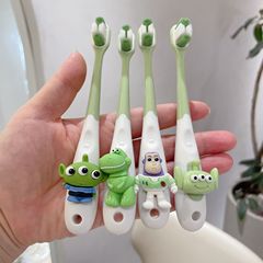 Cute children's toothbrush Buzz Lightyear cartoon baby soft hair 3-6-12 years old ten thousand hair ultra-fine small head tooth guard