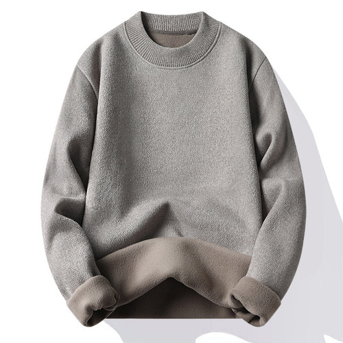 Bestselling Autumn-Winter Men's Snow Nylon Fleece-Thick Knit Sweater for Men, Winter Outfit Knit Top, Trendy Base Layer Clothing