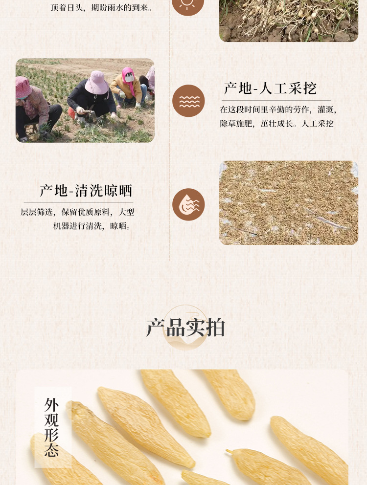 Dried Ophiopogon Root Mai Dong 麦冬 Sichuan Decoction Herb Sulfur-Free Traditional TCM Yin Tonic quality and texture